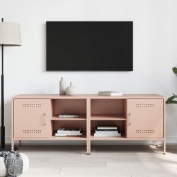 vidaXL Tv-meubelen 2 st 68x39x50,5 cm staal roze