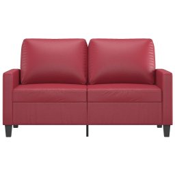 vidaXL Tweezitsbank 120 cm kunstleer wijnrood