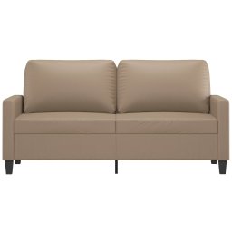 vidaXL Tweezitsbank 140 cm kunstleer cappuccinokleurig