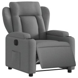vidaXL Fauteuil elektrisch verstelbaar stof donkergrijs