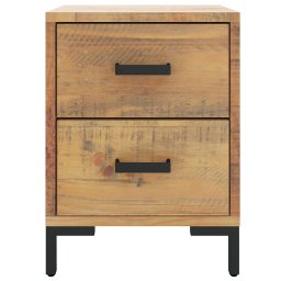 vidaXL Nachtkastje 36x30x45 cm massief grenenhout bruin
