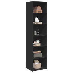 vidaXL Hoge kast 45x41x185 cm bewerkt hout zwart