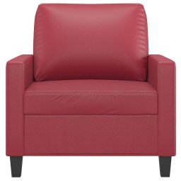 vidaXL Fauteuil 60 cm kunstleer wijnrood