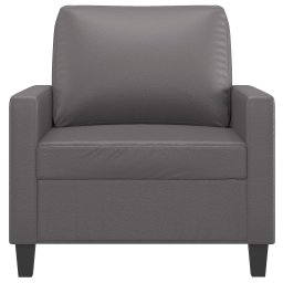 vidaXL Fauteuil 60 cm kunstleer grijs