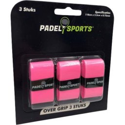 Overgrip padel - Racketaccessoires - Roze - 3 stuks