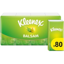 Kleenex zakdoekjes - Balsam - Voordeelbox - 8 pakjes x 10 stuks