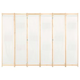 vidaXL Kamerscherm met 6 panelen 240x170x4 cm stof crème