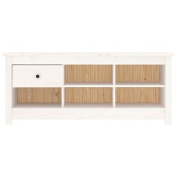 vidaXL Schoenenkast 110x38x45,5 cm massief grenenhout wit
