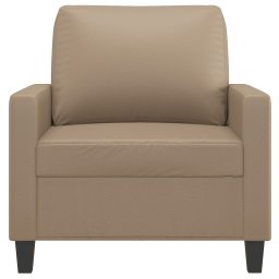 vidaXL Fauteuil 60 cm kunstleer cappuccinokleurig