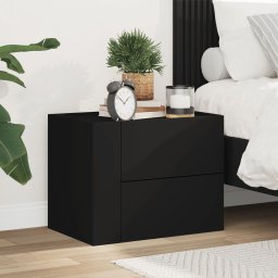 vidaXL Nachtkastje wandgemonteerd 45x30x35 cm zwart