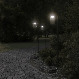 vidaXL Vloerlamp voor buiten 100 cm roestvrij staal zwart