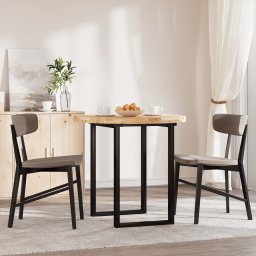 vidaXL Tafelblad rond Ø 80x4 cm massief acaciahout