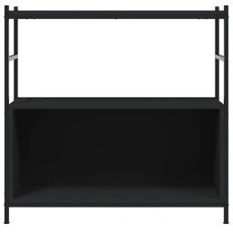 vidaXL Boekenrek 80x30x78,5 cm bewerkt hout en ijzer zwart