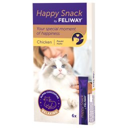 6 Sticks (ca. 90g) Feliway Happy Snack met kip kat