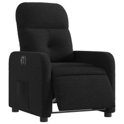 vidaXL Fauteuil verstelbaar elektrisch stof zwart