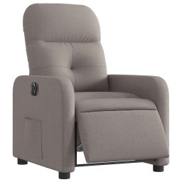 vidaXL Fauteuil verstelbaar elektrisch stof taupe
