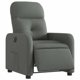 vidaXL Fauteuil elektrisch verstelbaar stof donkergrijs