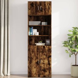 vidaXL Wandkast 70x42,5x40 cm bewerkt hout gerookt eikenkleurig