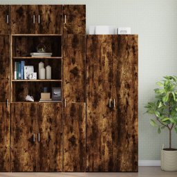 vidaXL Wandkast 30x42,5x40 cm bewerkt hout gerookt eikenkleurig