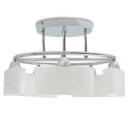 vidaXL Plafondlamp met ellipsvormige glazen kappen 5xE14 200W