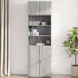 vidaXL Wandkast 70x42,5x40 cm bewerkt hout grijs sonoma