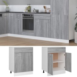 vidaXL Onderkast met lade Lyon 60x46x81,5 cm bewerkt hout grijs sonoma