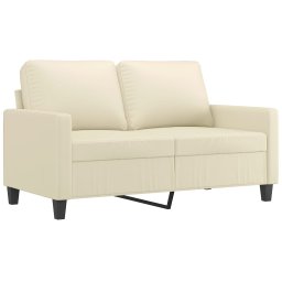 vidaXL 2-delige Loungeset met kussens kunstleer crème