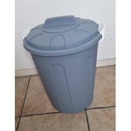 MaxiTon afvalemmer afvalbak met deksel 23 liter polypropyleen blauw