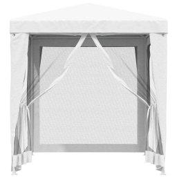 vidaXL Partytent met 4 mesh zijwanden 2x2 m wit
