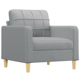 vidaXL 3-delige Loungeset met kussens stof lichtgrijs