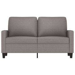 vidaXL Tweezitsbank 120 cm stof taupe