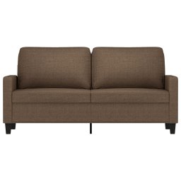 vidaXL Tweezitsbank 140 cm stof bruin