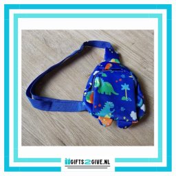Crossbody Dino Blauw