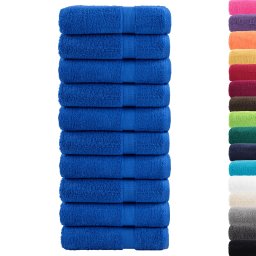 vidaXL Badhanddoeken SOLUND 10 st 600 g/m² 70x140 cm blauw