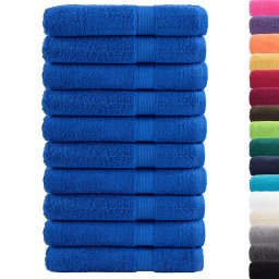 vidaXL Handdoeken SOLUND 10 st 600 g/m² 100x200 cm blauw