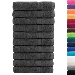 vidaXL Handdoeken SOLUND 10 st 600 g/m² 100x200 cm antracietkleur