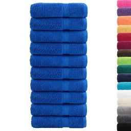 vidaXL Handdoeken SOLUND 10 st 600 g/m² 50x100 cm blauw