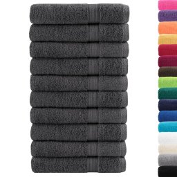 vidaXL Saunadoeken SOLUND 10 st 600 g/m² 80x200 cm antracietkleur