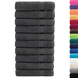 vidaXL Handdoeken SOLUND 10 st 600 g/m² 100x150 cm antracietkleur