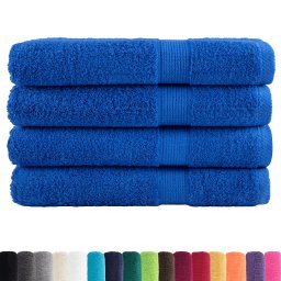 vidaXL Handdoeken SOLUND 4 st 600 g/m² 100x200 cm blauw