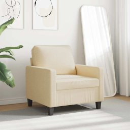 vidaXL Fauteuil 60 cm stof crèmekleurig