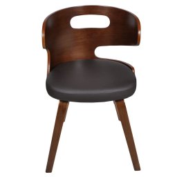 vidaXL Eetkamerstoelen 2 st kunstleer bruin