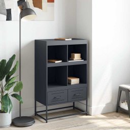vidaXL Hoge kast 68x39x111,5 cm staal antracietkleurig