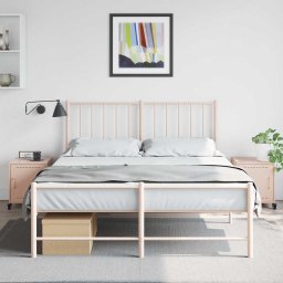 vidaXL Nachtkastjes 2 st 36x39x43,5 cm staal roze