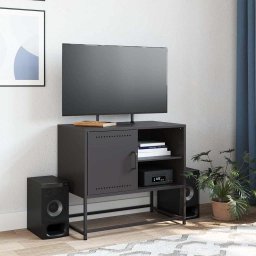 vidaXL Tv-meubel 68x39x60,5 cm staal zwart
