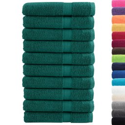 vidaXL Saunadoeken SOLUND 10 st 600 g/m² 80x200 cm groen