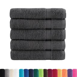 vidaXL Badhanddoeken SOLUND 25 st 600 g/m² 70x140 cm antraciet