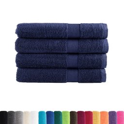vidaXL Saunadoeken SOLUND 4 st 600 g/m² 80x200 cm marineblauw