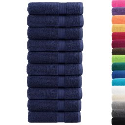 vidaXL Badhanddoeken SOLUND 10 st 600 g/m² 70x140 cm marineblauw