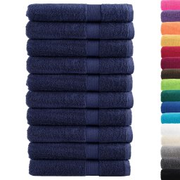 vidaXL Saunadoeken SOLUND 10 st 600 g/m² 80x200 cm marineblauw